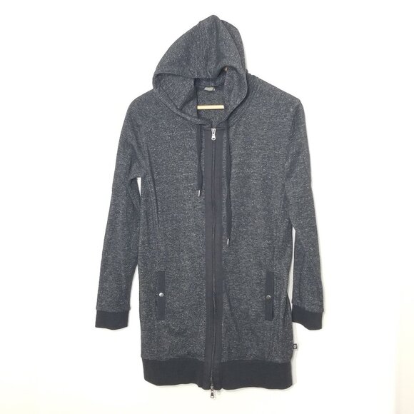 Thyme Maternity Gray Cozy Full Zip Hoodie Sweater Small - Picture 1 of 10